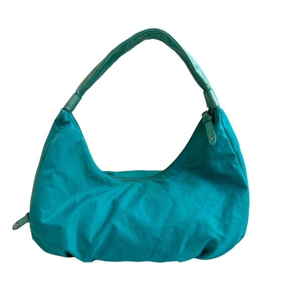 Hobo International Nylon Leather Teal Hobo Purse Bag - Picture 1 of 6